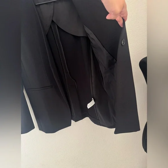 Spanx Women's The Perfect Oversized Blazer Collarless Black Size M - Picture 5 of 13